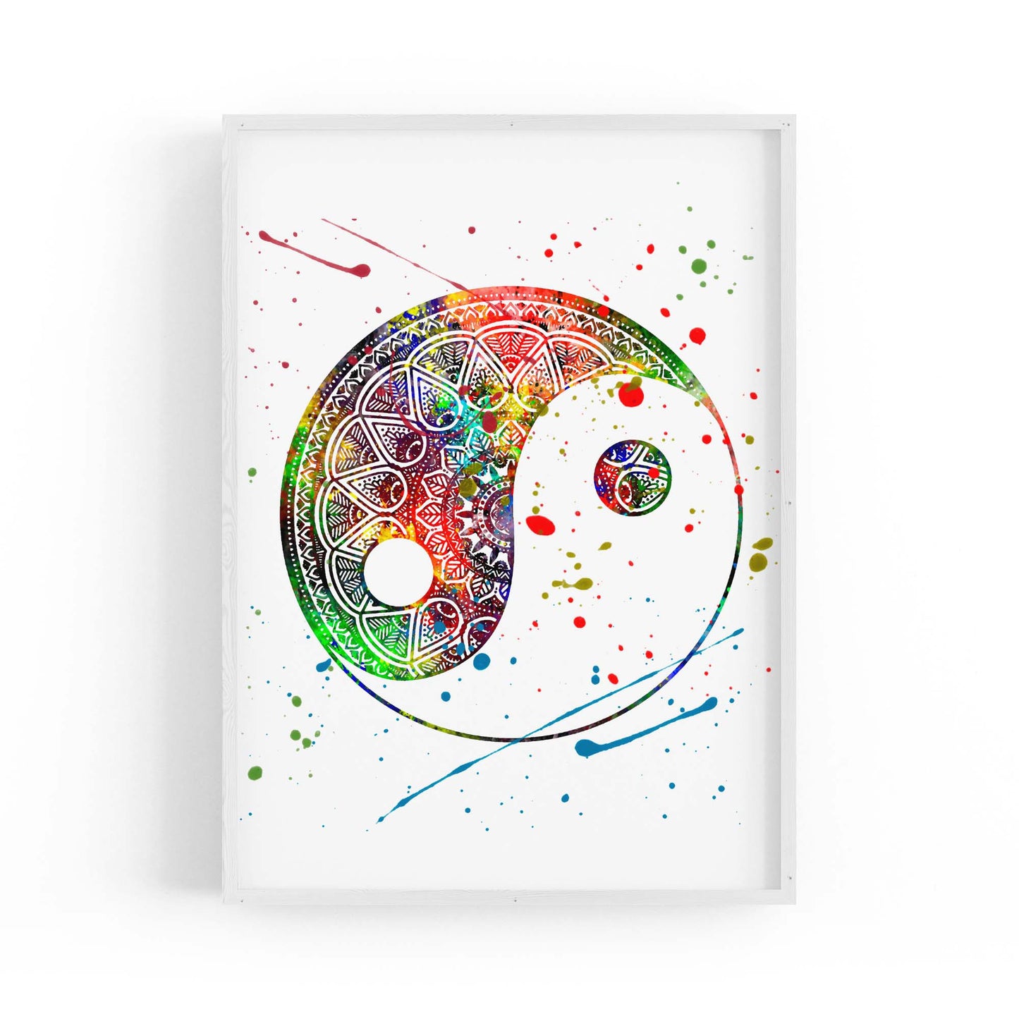 Yin Yang Mandala Calming Yoga Buddist Wall Art #1 - The Affordable Art Company