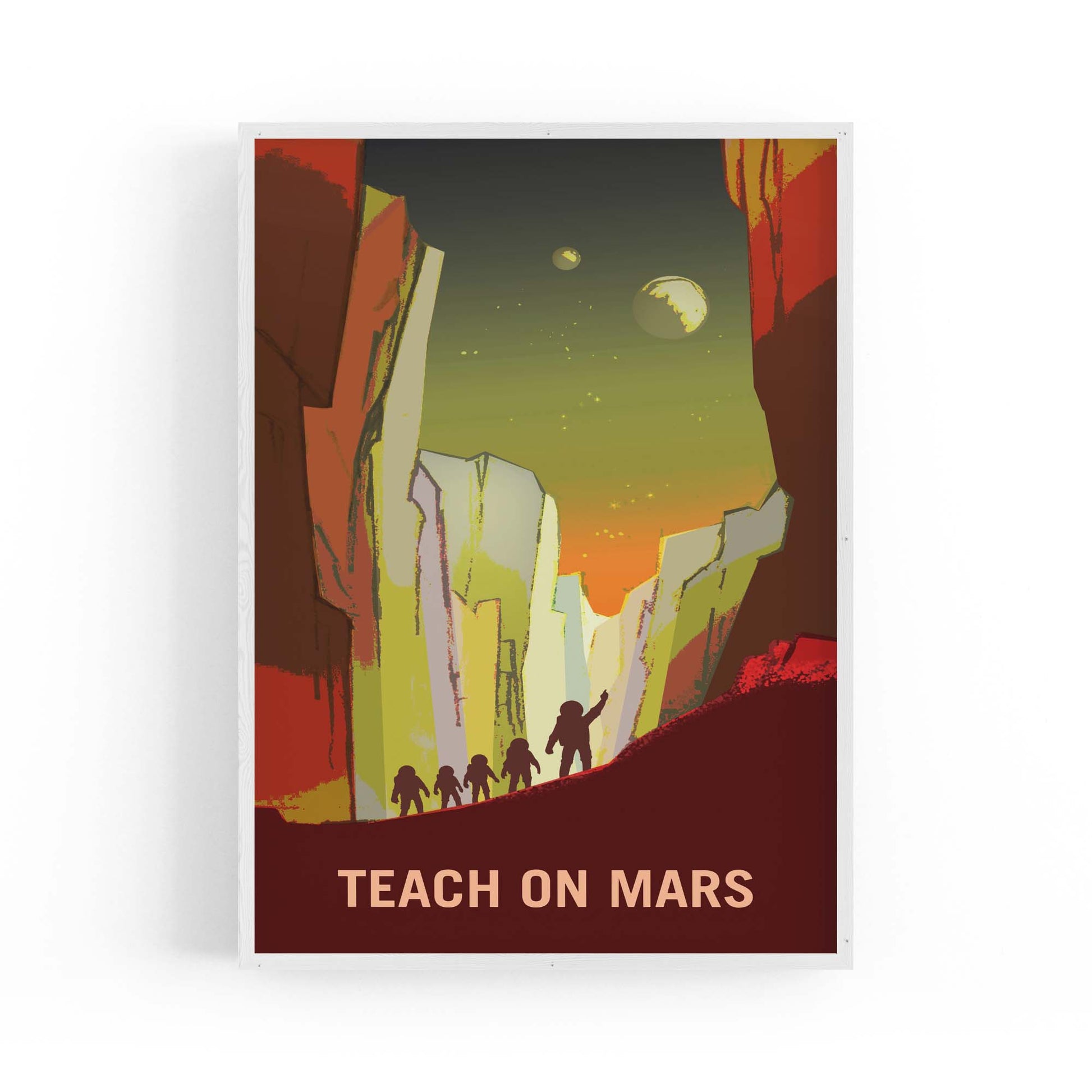 Retro Mars NASA Boys Bedroom Science Wall Art - The Affordable Art Company