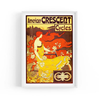 American Crescent Cycles Vintage Advert Wall Art - The Affordable Art Company