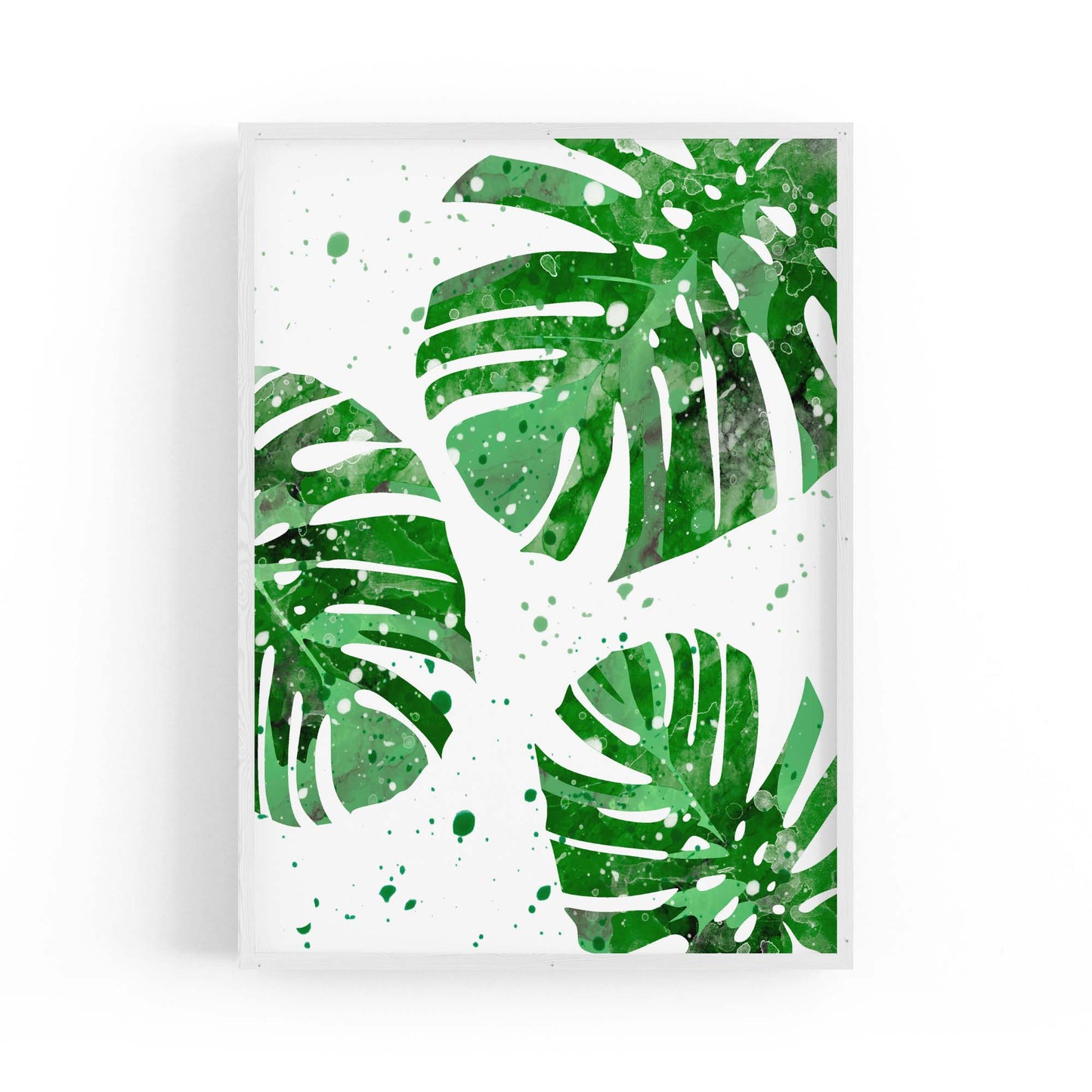 Palm Leaf Tropical Green Minimal Wall Art #6 - The Affordable Art Company