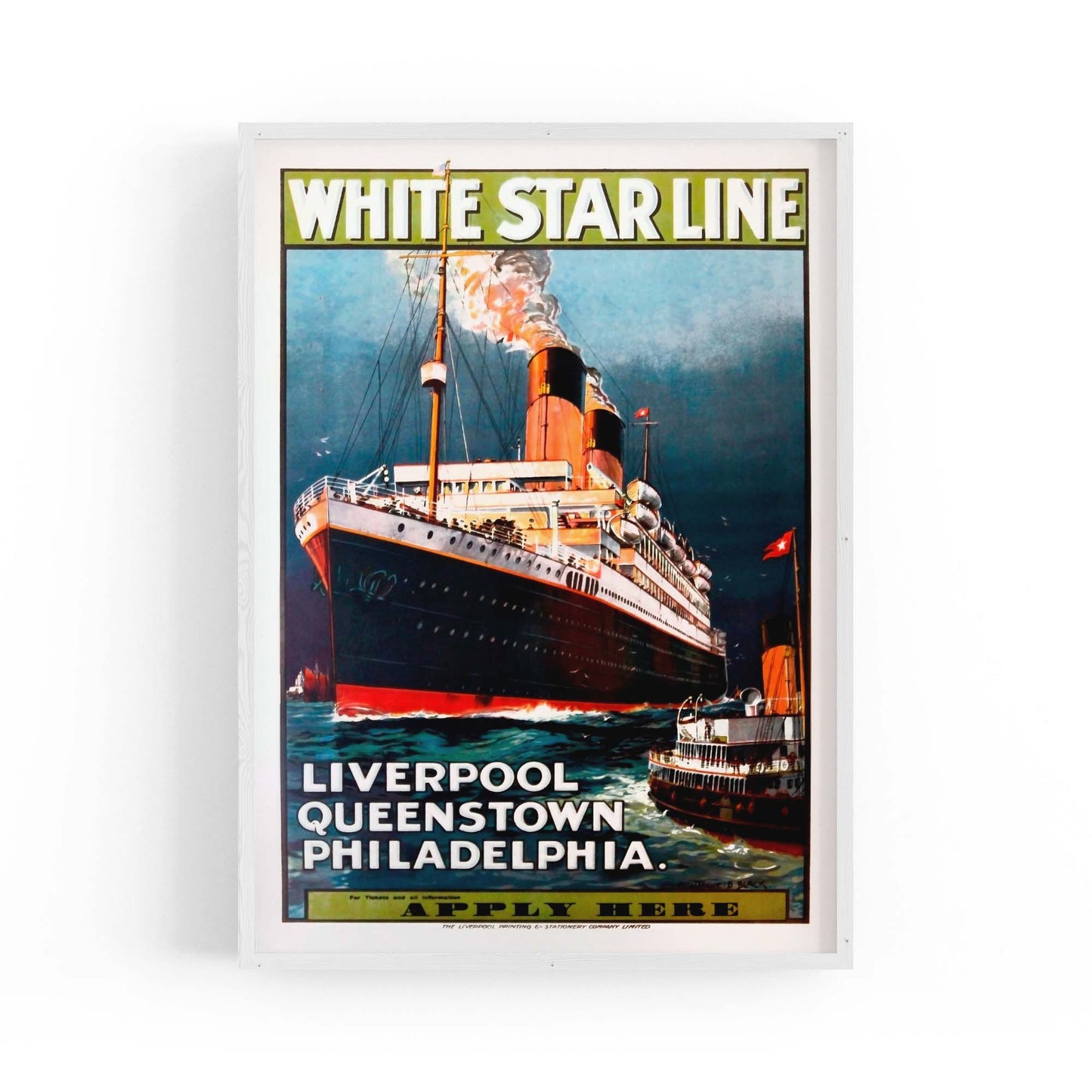 White Star Line Vintage Shipping Advert Wall Art #1 - The Affordable Art Company