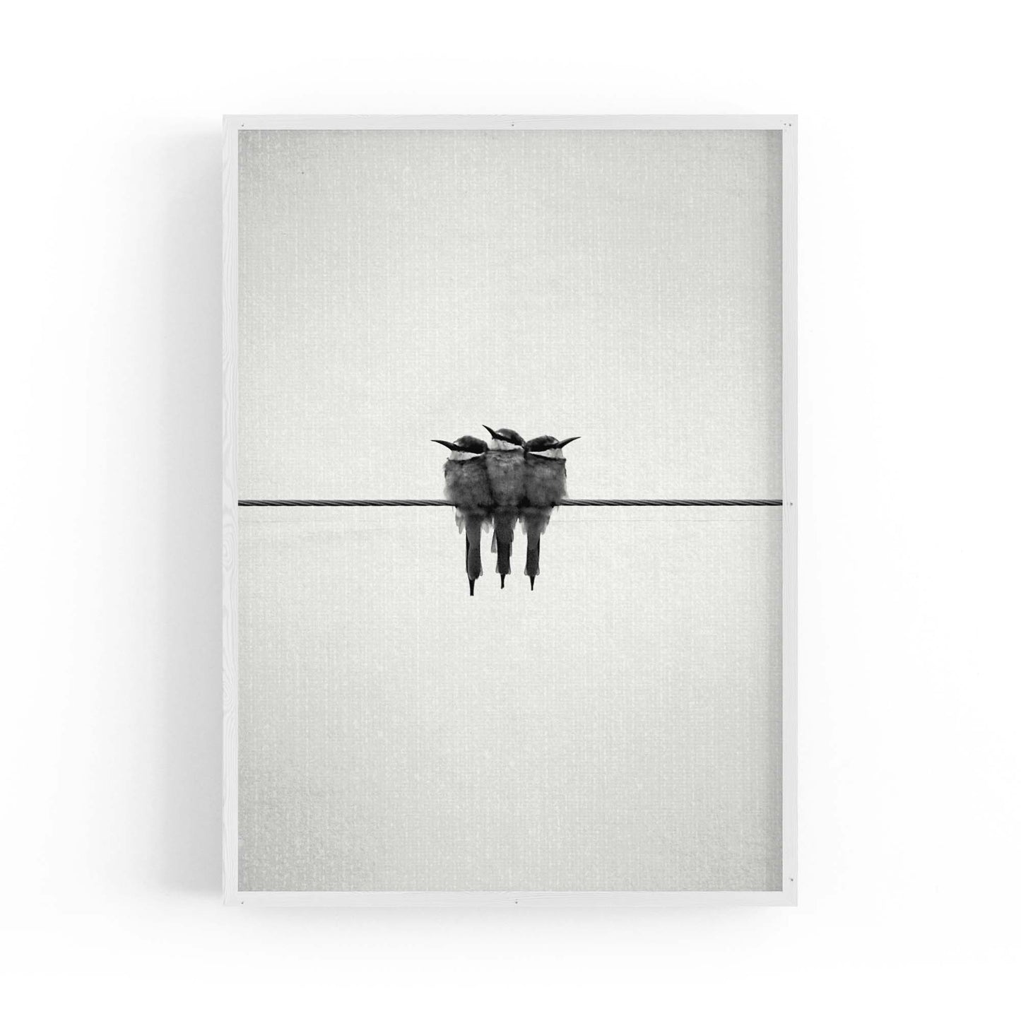 Abstract Bird on Wire Minimal Drawing Wall Art #1 - The Affordable Art Company