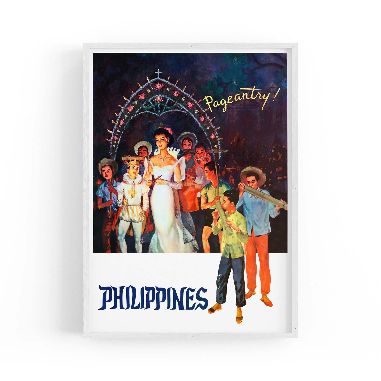 Philippines Pageantry Vintage Travel Advert Wall Art - The Affordable Art Company