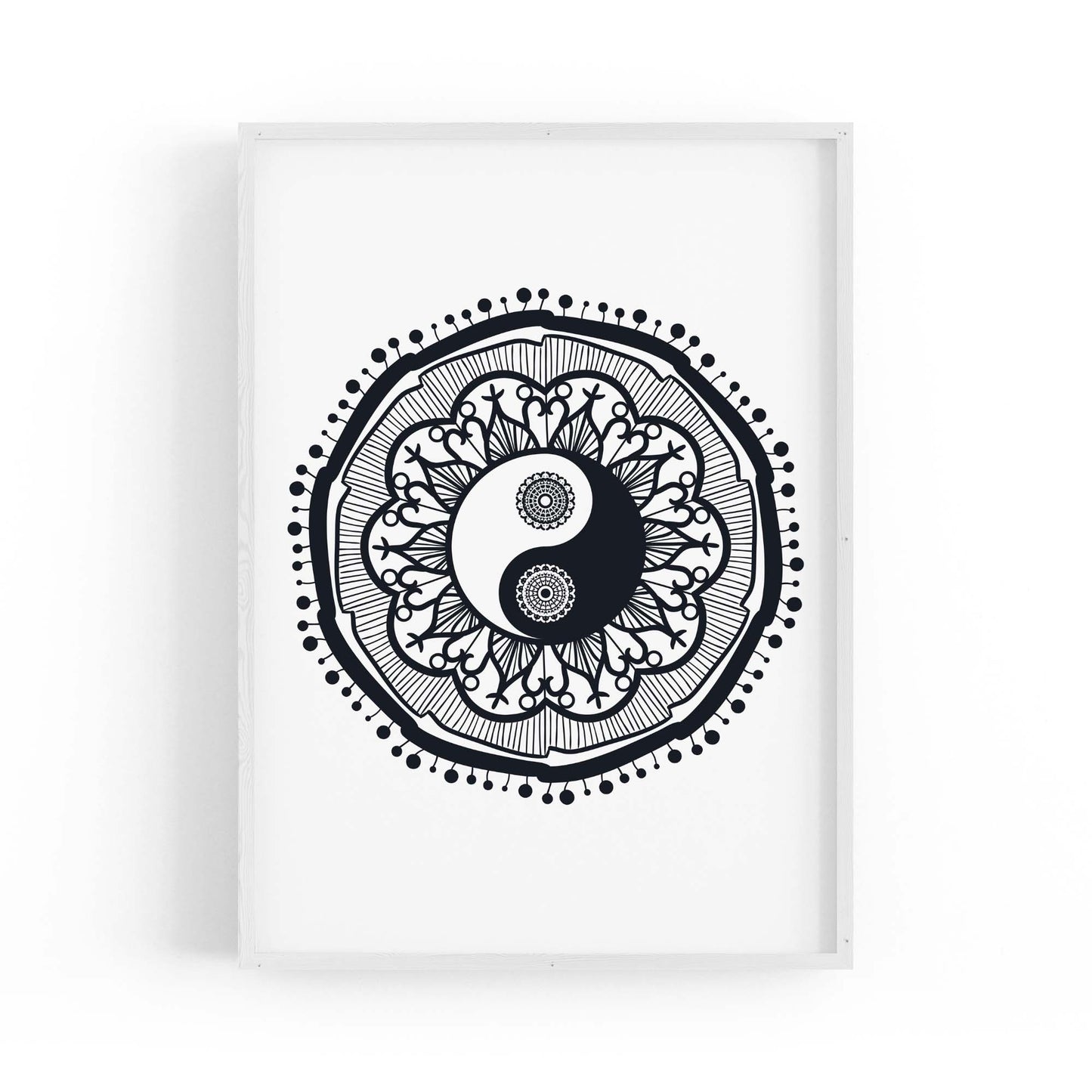 Yin Yang Mandala Calming Yoga Buddist Wall Art #11 - The Affordable Art Company