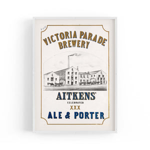 Victoria Parade Brewery Melbourne Vintage Wall Art - The Affordable Art Company