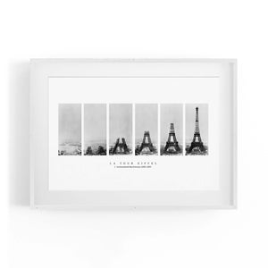 Eiffel Tower Construction Photographs Wall Art - The Affordable Art Company