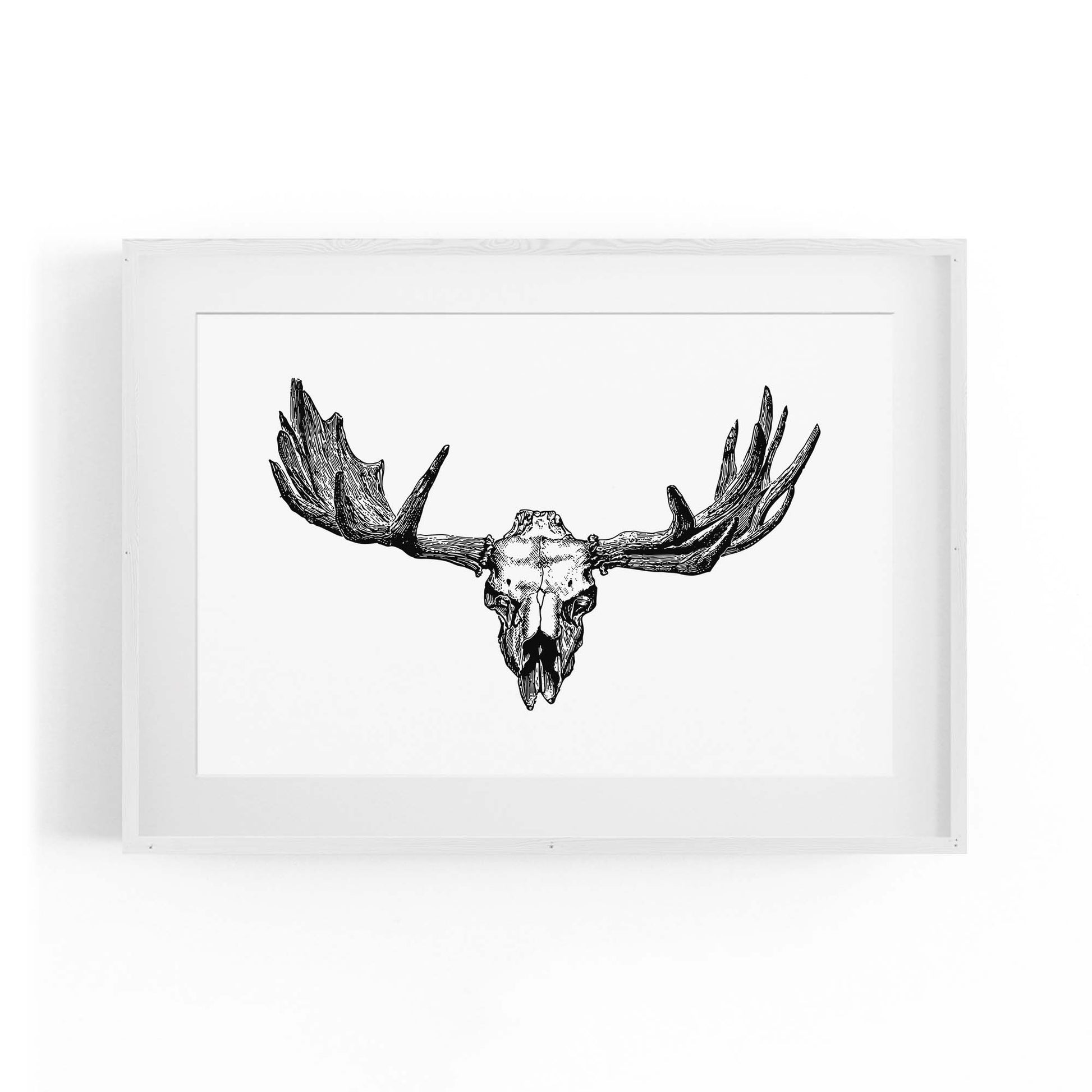 Elk Antlers Hunting Trophy Man Cave Wall Art - The Affordable Art Company