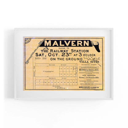 Malvern Melbourne Vintage Real Estate Advert Art #3 - The Affordable Art Company