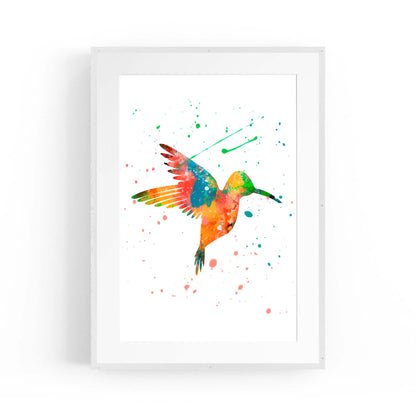 Watercolour Hummingbird Bird Nursery Wall Art #1 - The Affordable Art Company