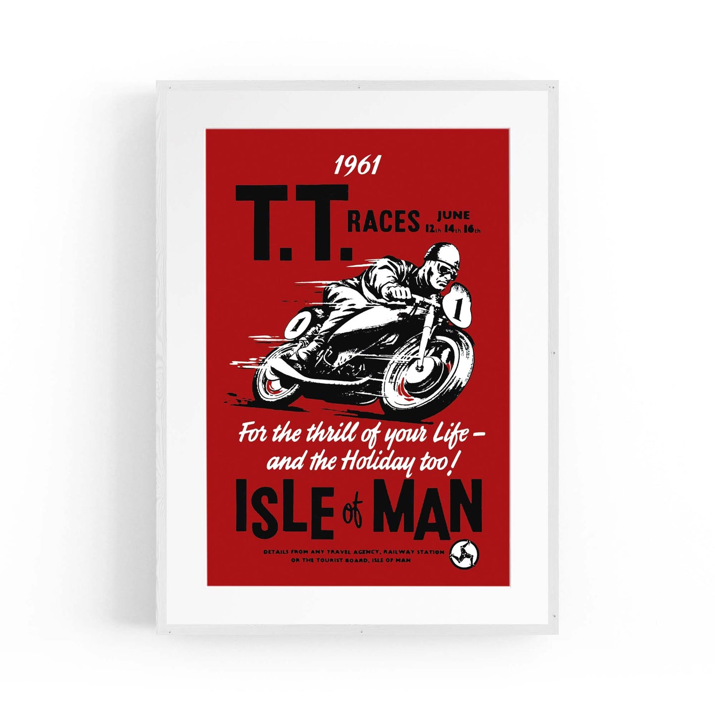 Motorcycle Vintage Man Cave Garage Wall Art - The Affordable Art Company