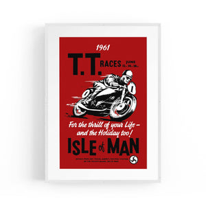 Motorcycle Vintage Man Cave Garage Wall Art - The Affordable Art Company