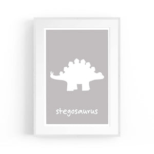 Stegosaurus Dinosaur Boys Bedroom Nursery Art - The Affordable Art Company