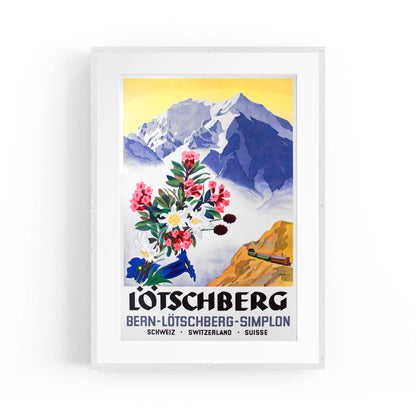 Lotschberg Switzerland Vintage Travel Advert Wall Art - The Affordable Art Company