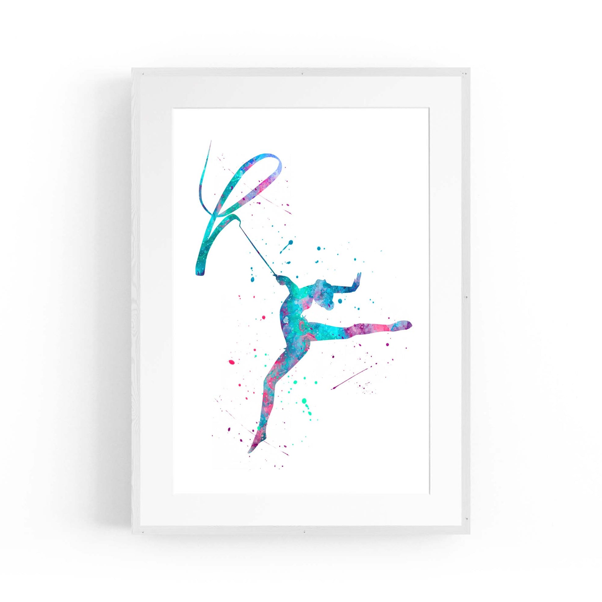 Gymnast Dance Girls Bedroom Gymnastics Wall Art #5 - The Affordable Art Company