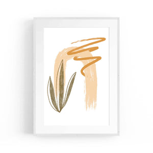 Plant Abstract Minimal Retro Drawing Wall Art #2 - The Affordable Art Company