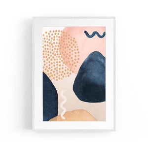 Abstract Modern Watercolour Shapes Painting Wall Art #8 - The Affordable Art Company
