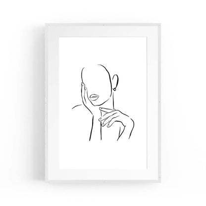 Seductive Female Face Minimal Fashion Wall Art - The Affordable Art Company