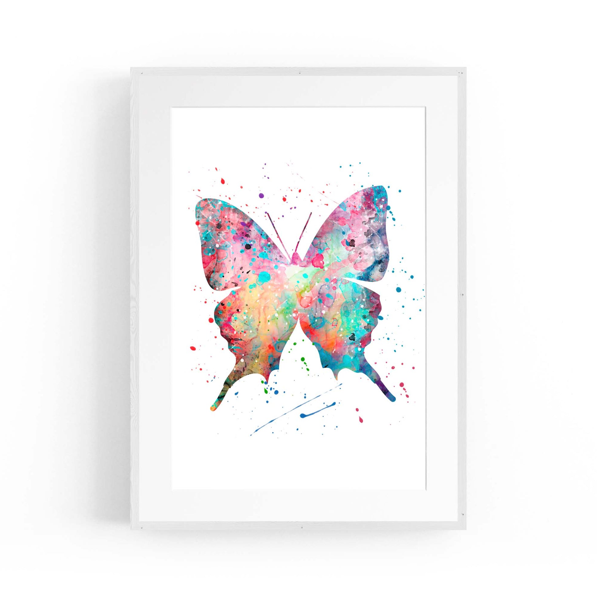 Butterfly Cute Nursery Baby Toddler Wall Art #1 - The Affordable Art Company