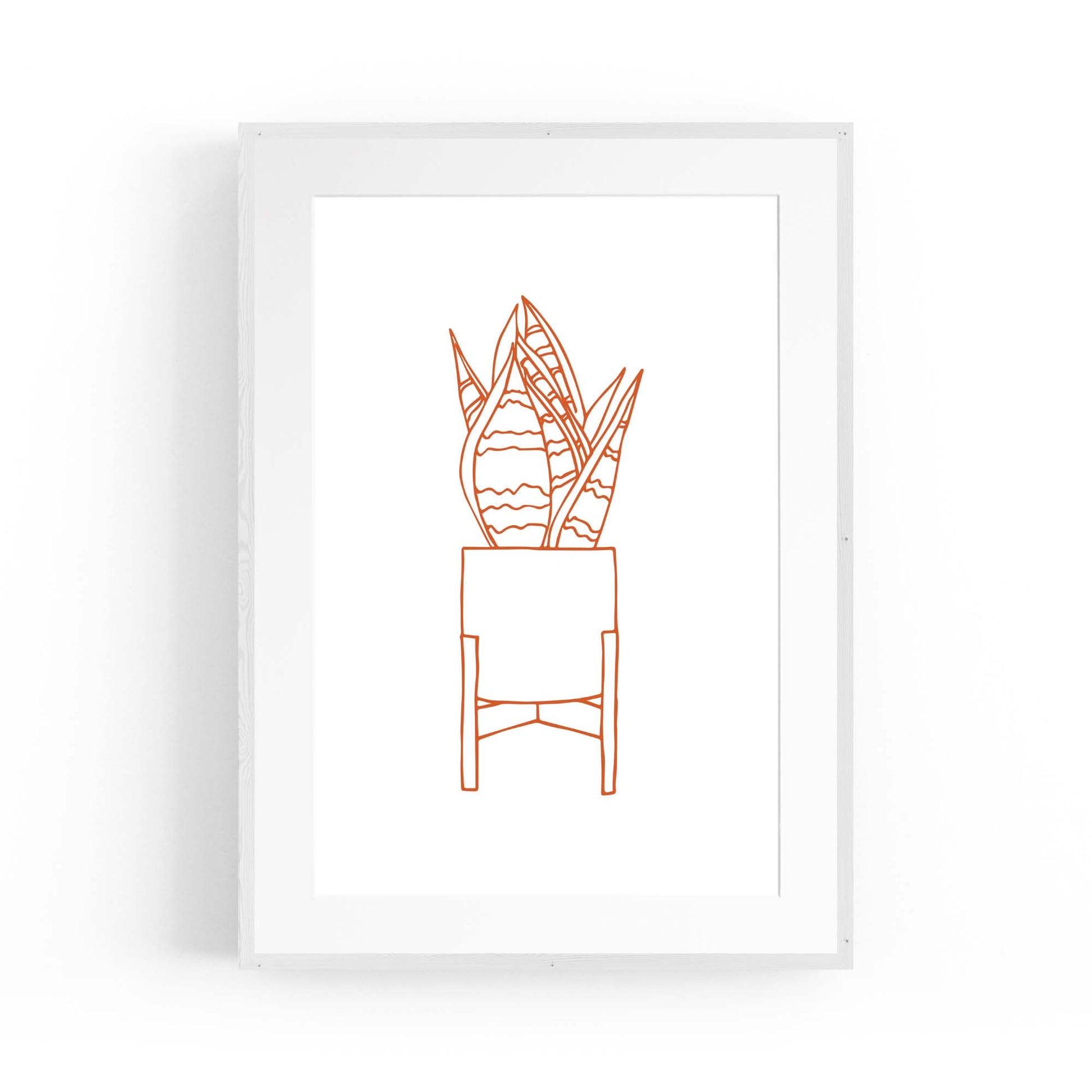 Abstract House Plant Minimal Living Room Wall Art #29 - The Affordable Art Company