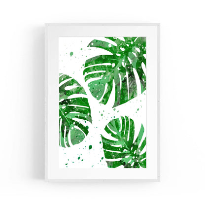 Palm Leaf Tropical Green Minimal Wall Art #6 - The Affordable Art Company