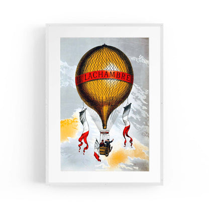 H Chambre Balloon Vintage Advert Wall Art - The Affordable Art Company