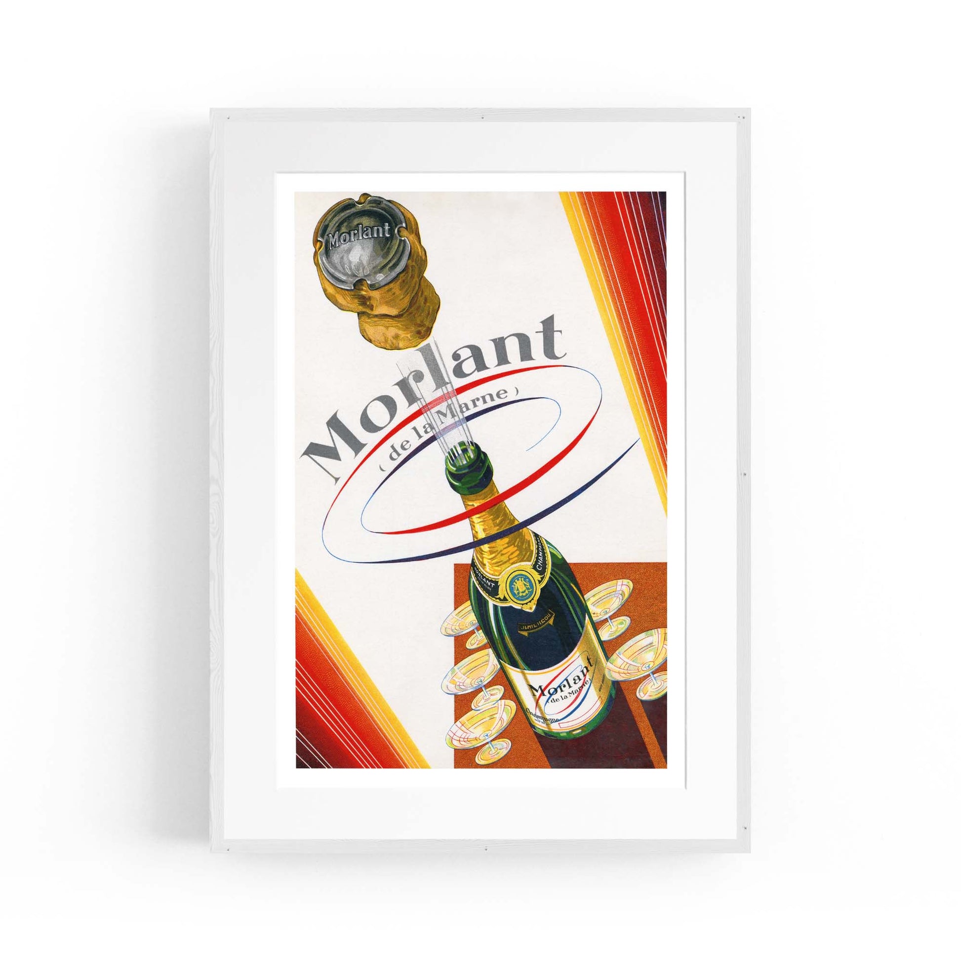 Morlant Champagne Vintage Drinks Advert Wall Art - The Affordable Art Company
