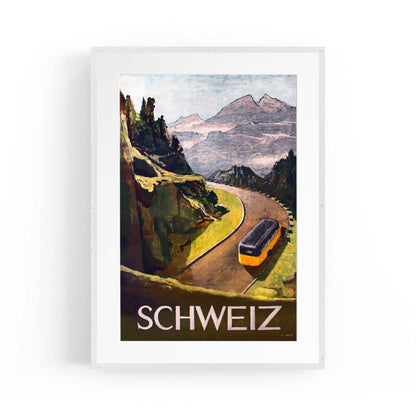 Switzerland Vintage Travel Advert Wall Art - The Affordable Art Company