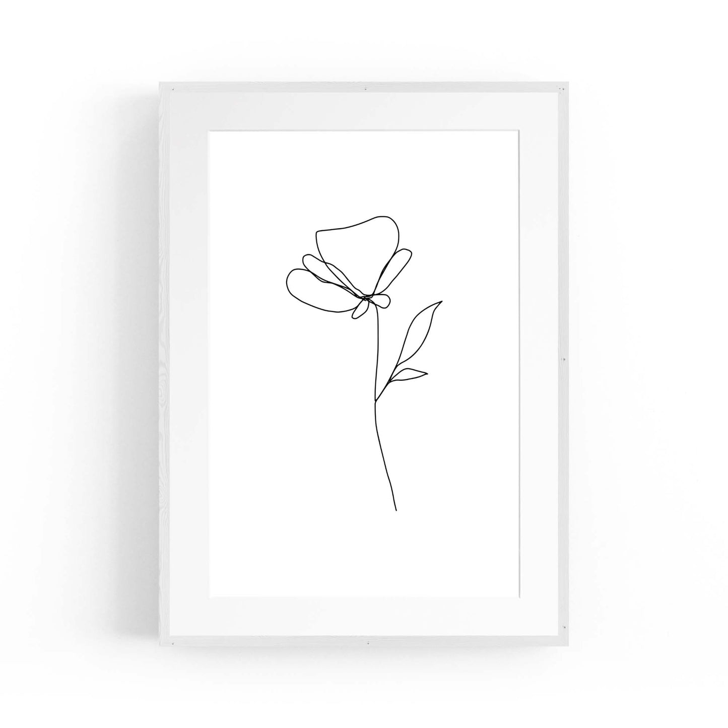 Minimal Floral Drawing Flower Abstract Wall Art #19 - The Affordable Art Company