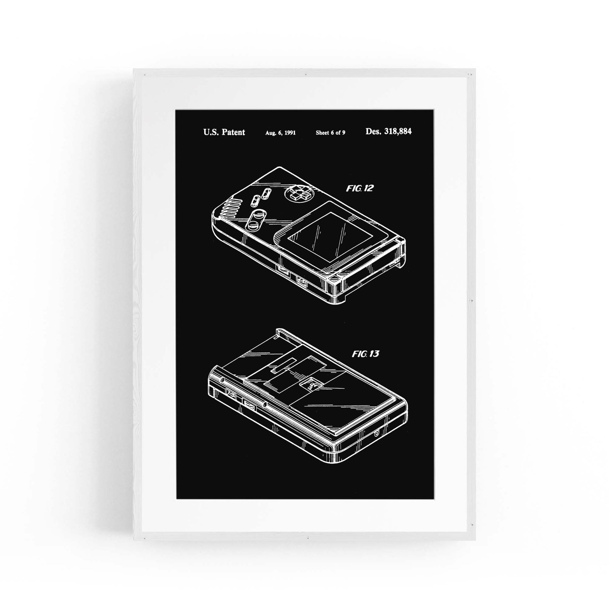 Vintage Game Boy Patent Gift Wall Art #1 - The Affordable Art Company