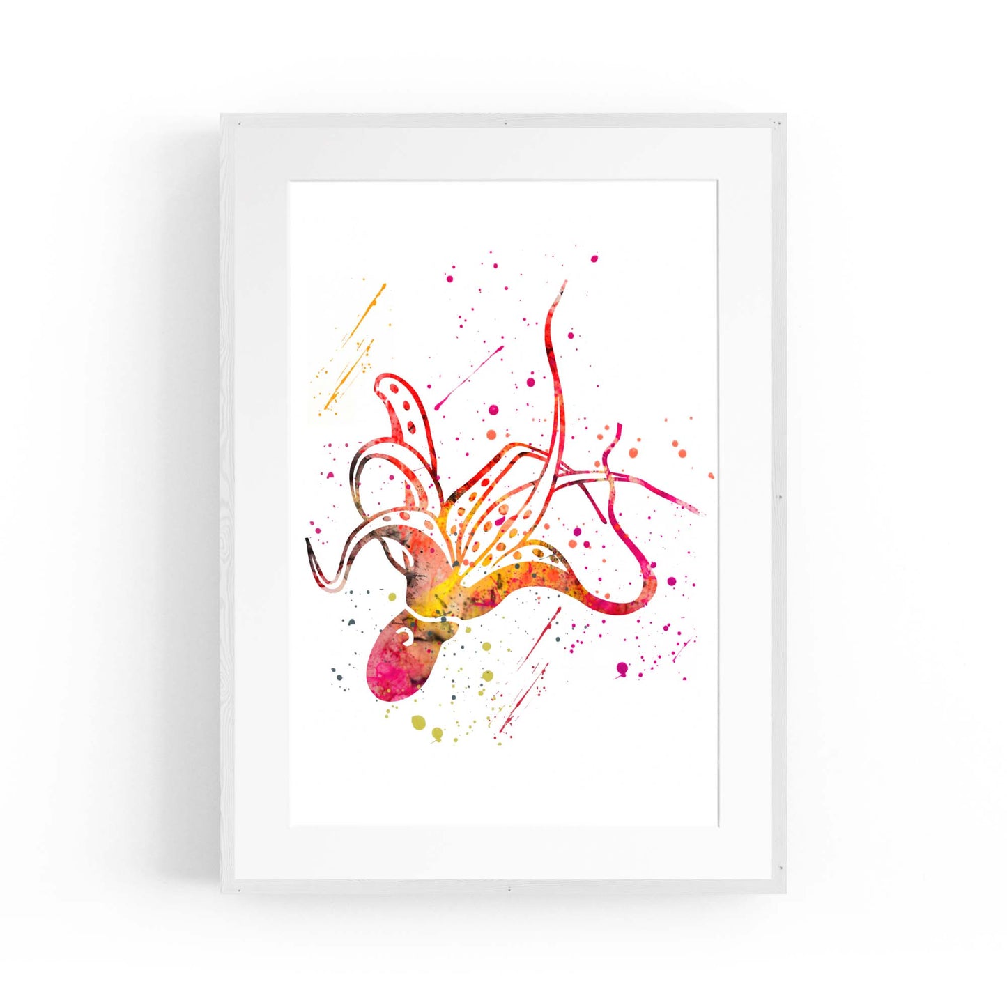 Cute Squid Painting Sealife Nursery Wall Art - The Affordable Art Company