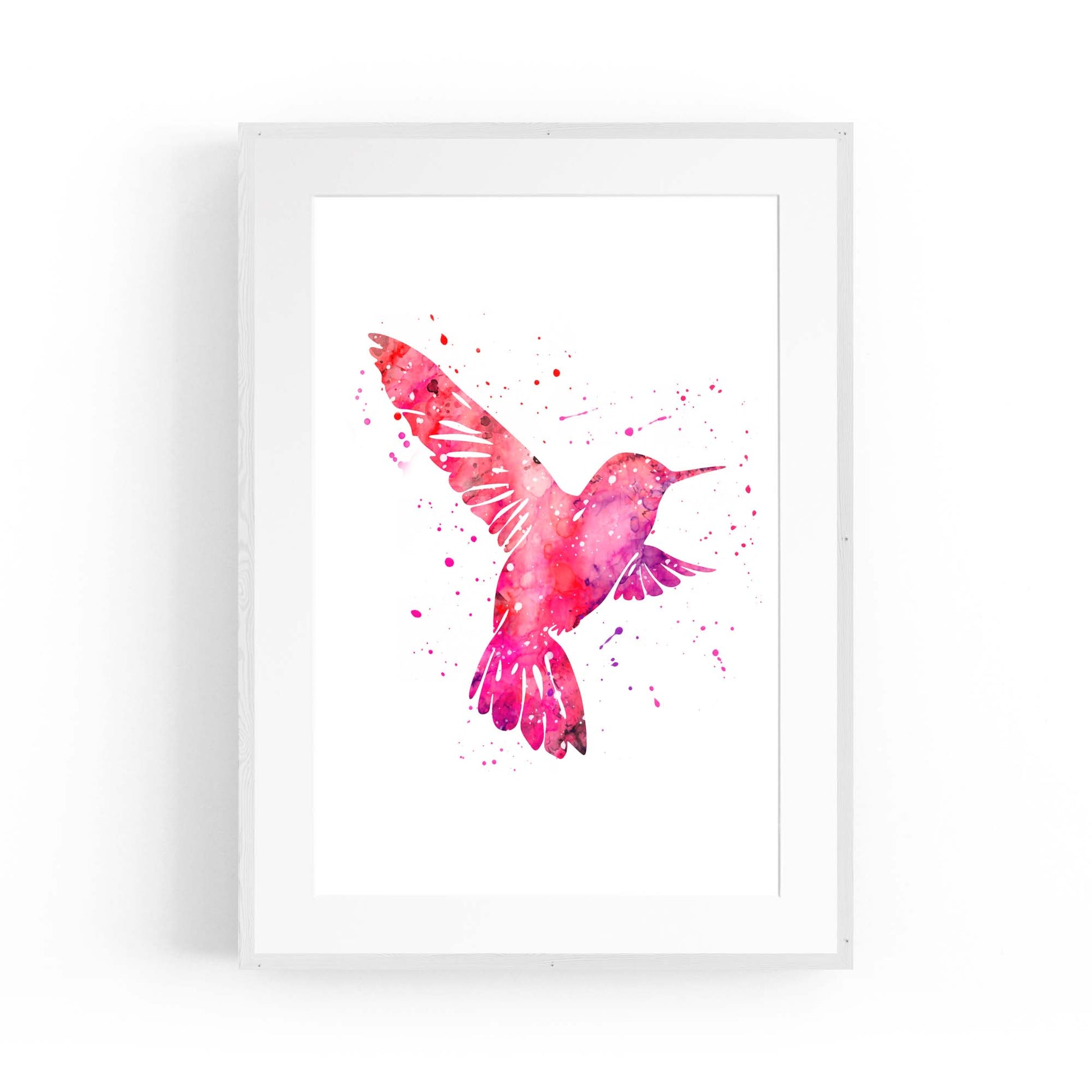 Watercolour Hummingbird Bird Nursery Wall Art #3 - The Affordable Art Company