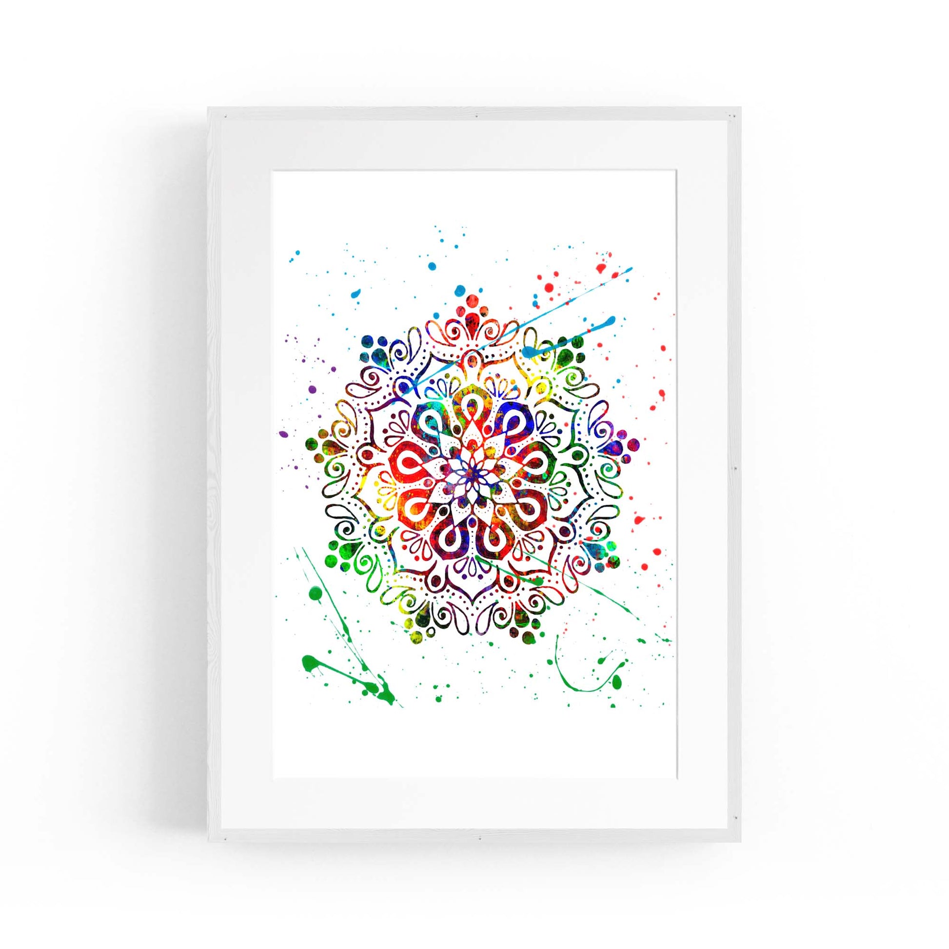 Calming Mandala Yoga Buddhist Wall Art - The Affordable Art Company