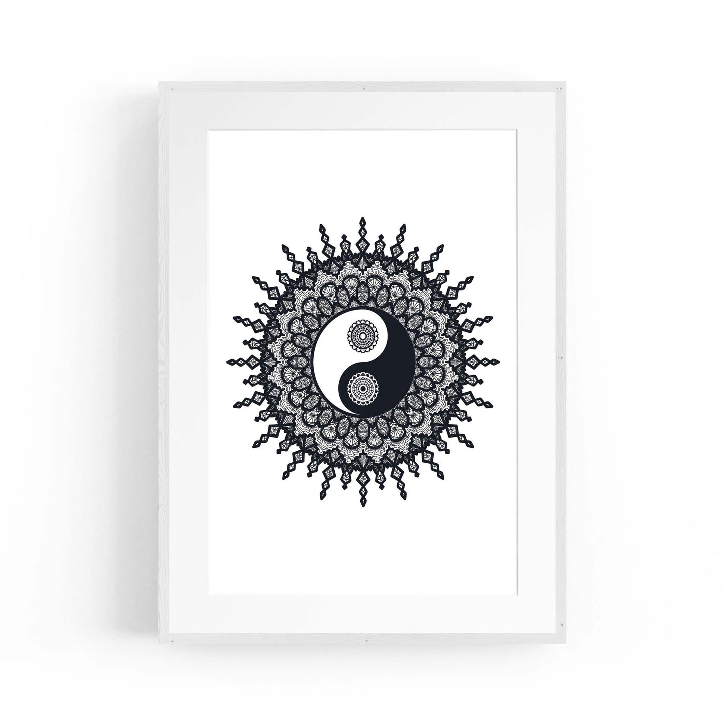 Yin Yang Mandala Calming Yoga Buddist Wall Art #10 - The Affordable Art Company