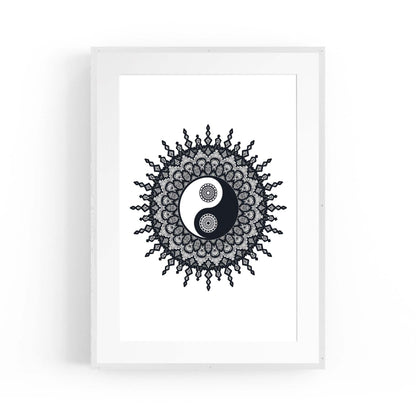 Yin Yang Mandala Calming Yoga Buddist Wall Art #10 - The Affordable Art Company