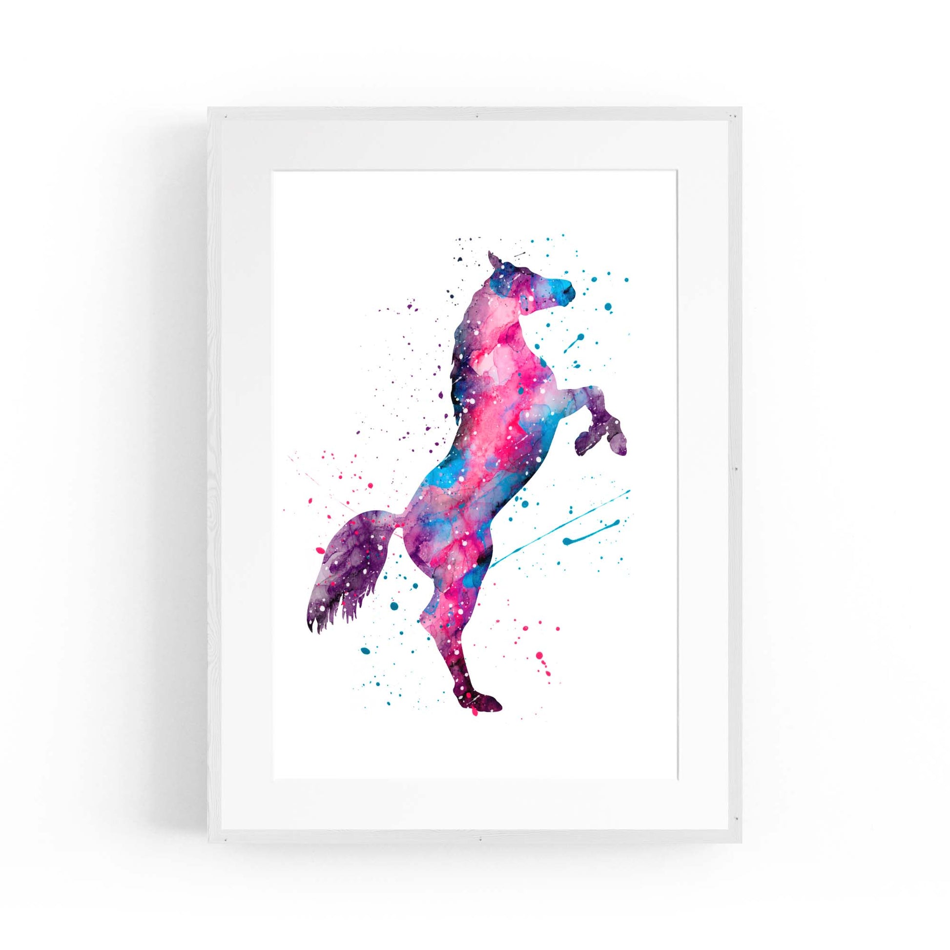 Horse Painting Girls Bedroom Colourful Wall Art #5 - The Affordable Art Company