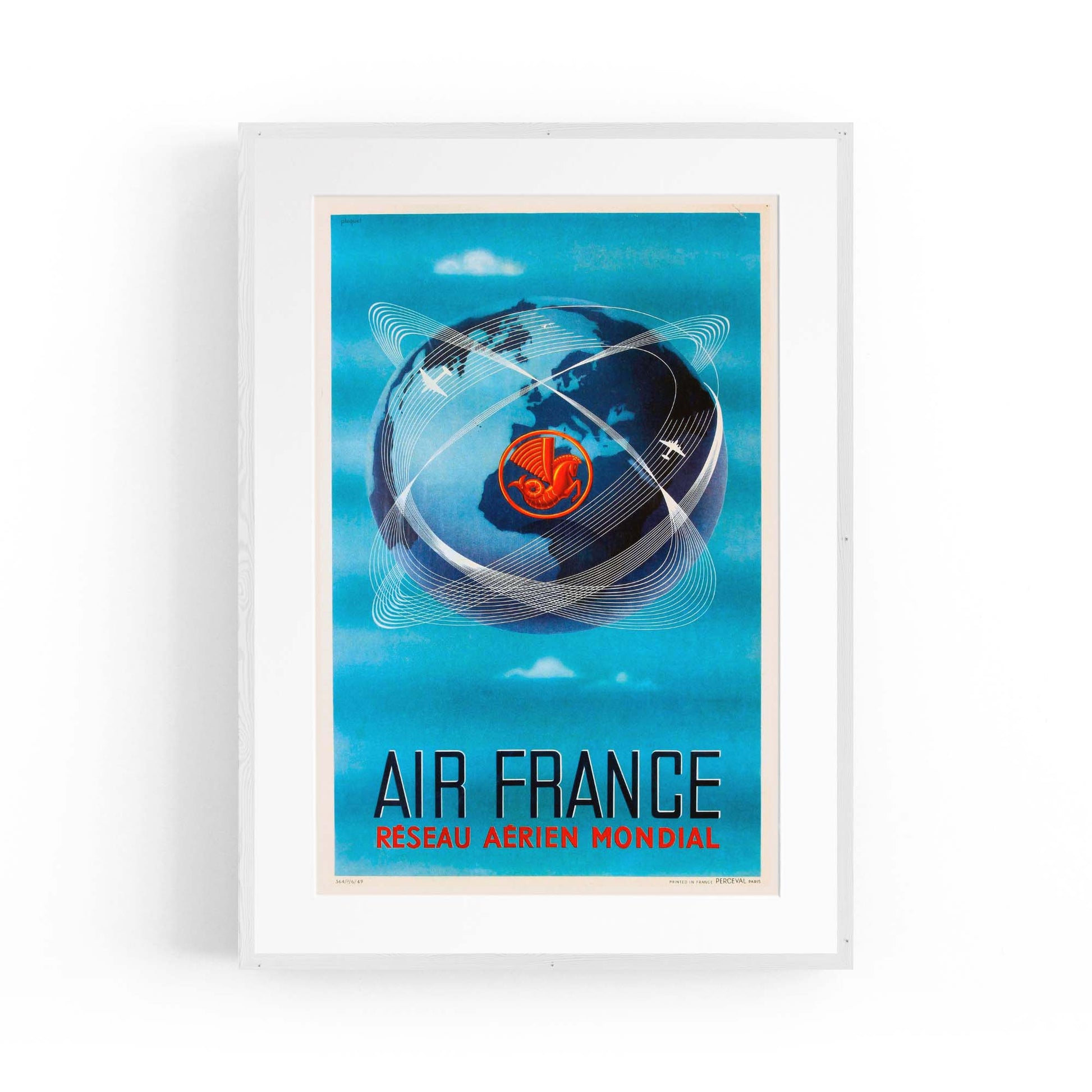 Air France - World Travel Vintage Advert Wall Art - The Affordable Art Company
