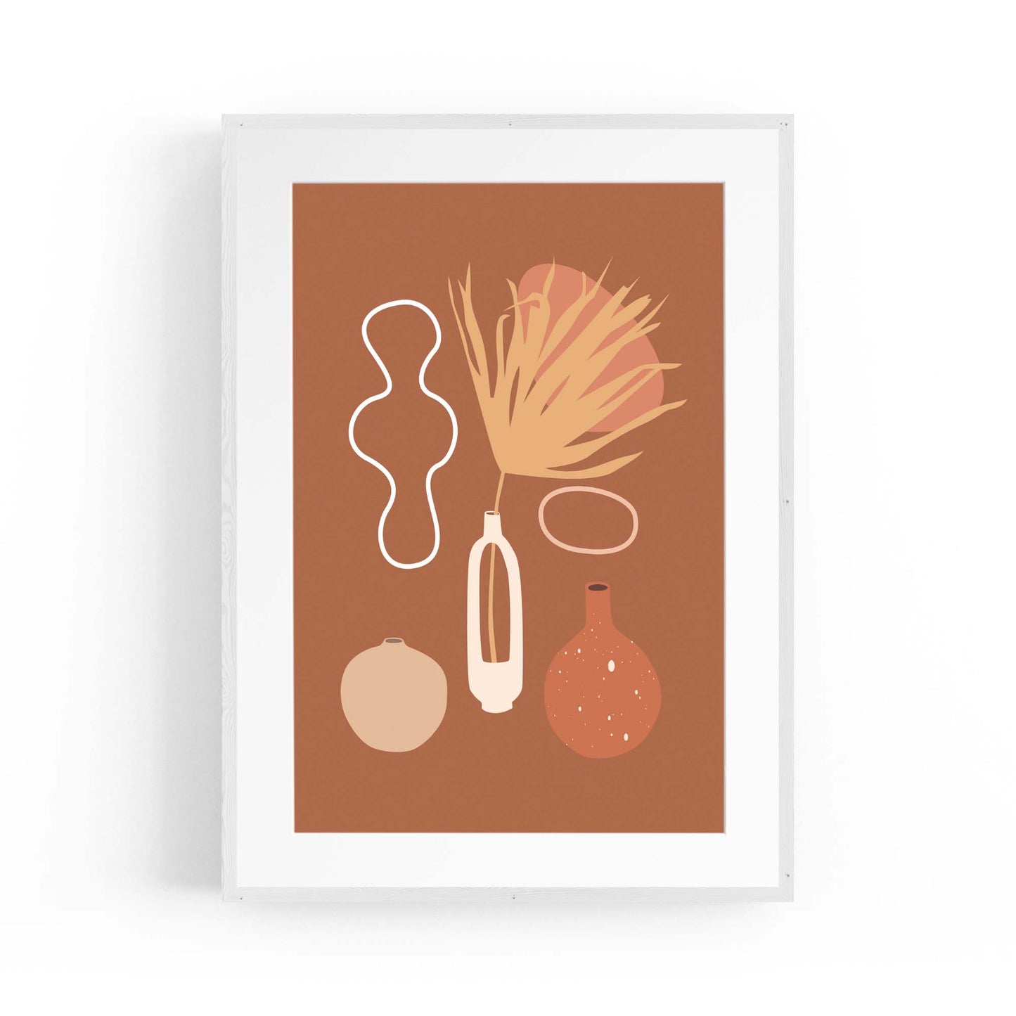 Minimal Plant Abstract Retro Kitchen Wall Art #6 - The Affordable Art Company