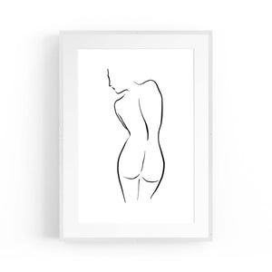 Abstract Line Drawing Female Nude Wall Art - The Affordable Art Company