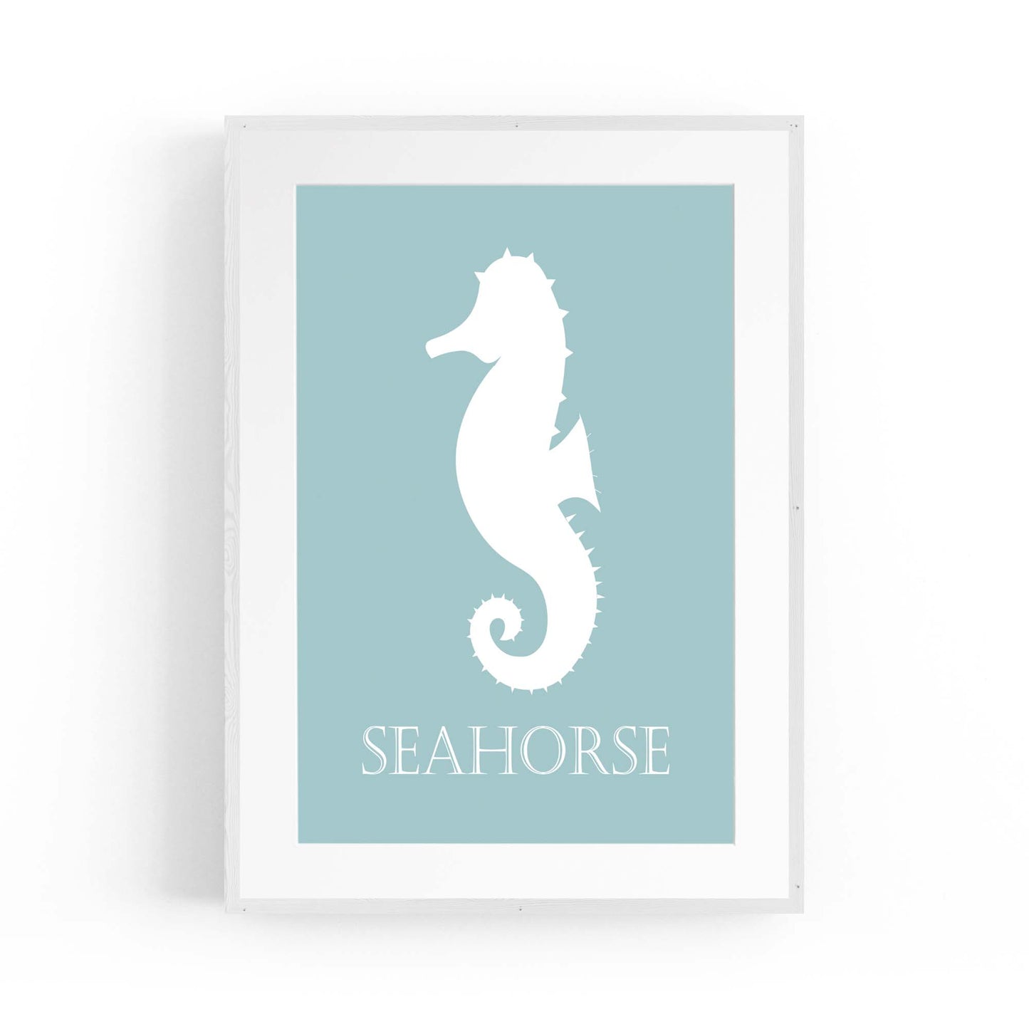 Seahorse Cartoon Sealife Nursery Baby Wall Art #2 - The Affordable Art Company