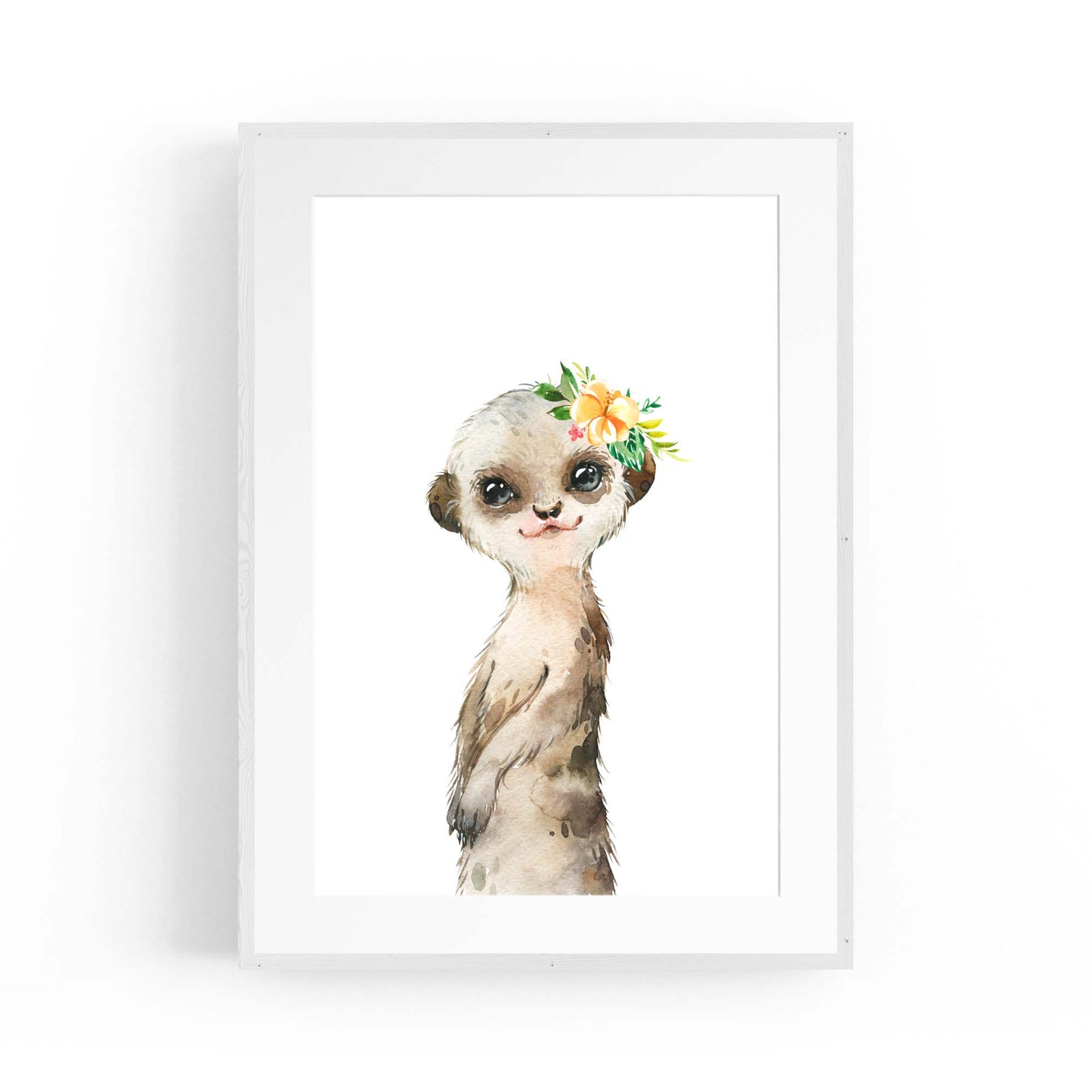 Cute Baby Meerkat Nursery Animal Gift Wall Art - The Affordable Art Company