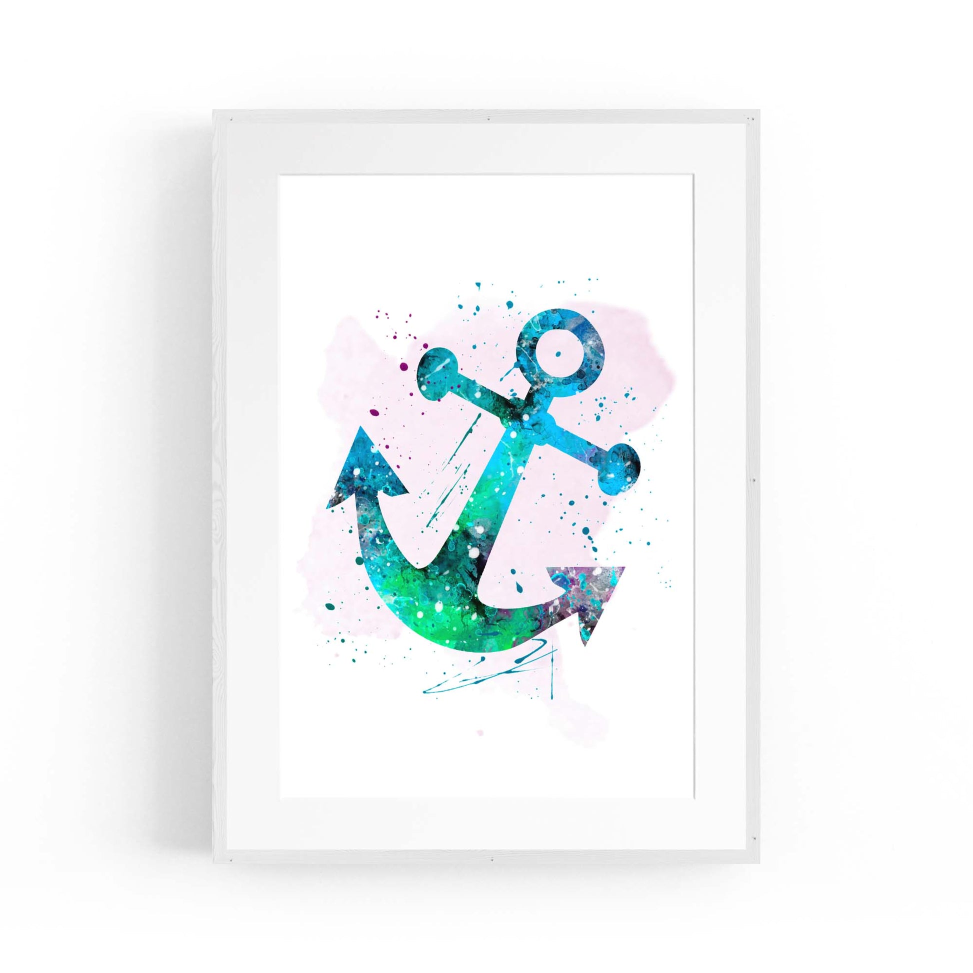 Sailing Anchor Coastal Painting Nautical Wall Art - The Affordable Art Company