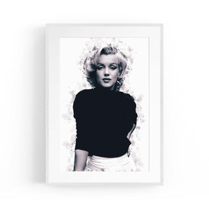 Marilyn Monroe Minimal Black Ink Fashion Wall Art #1 - The Affordable Art Company