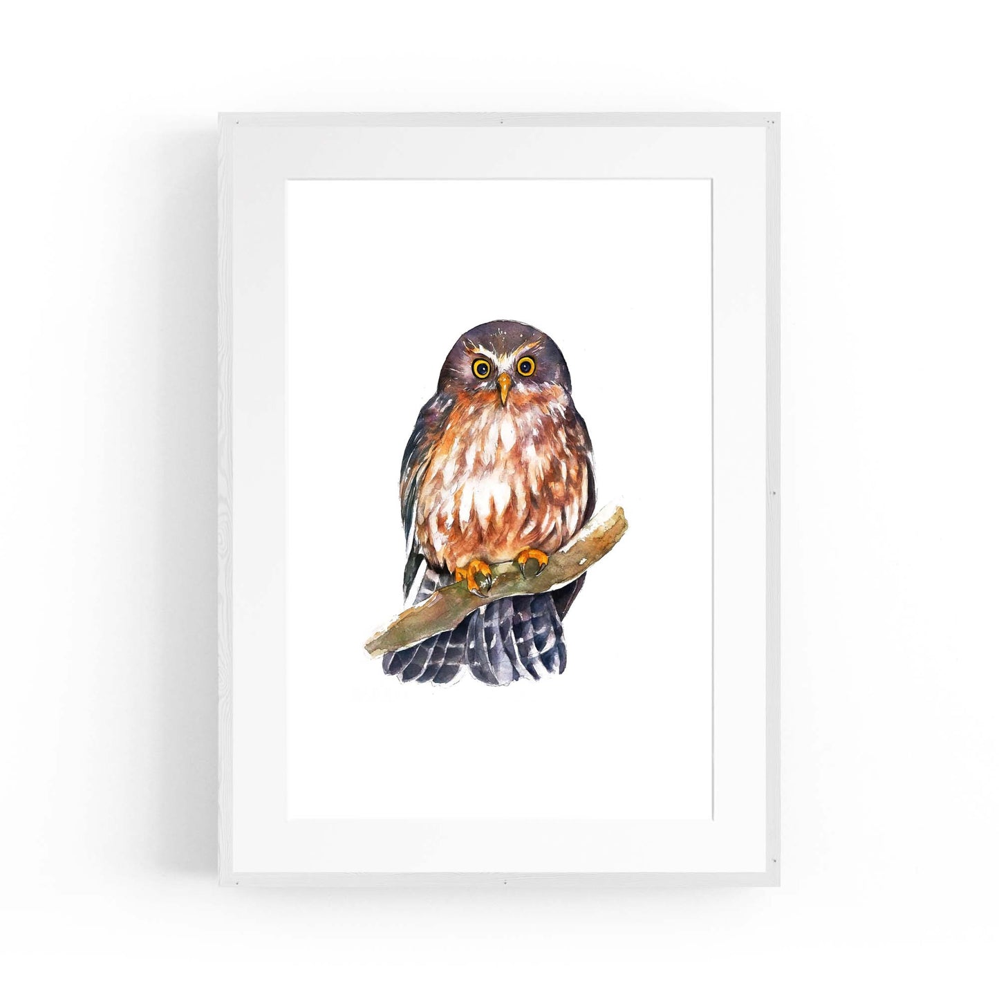 Watercolour Owl Painting Animal Nursery Wall Art - The Affordable Art Company