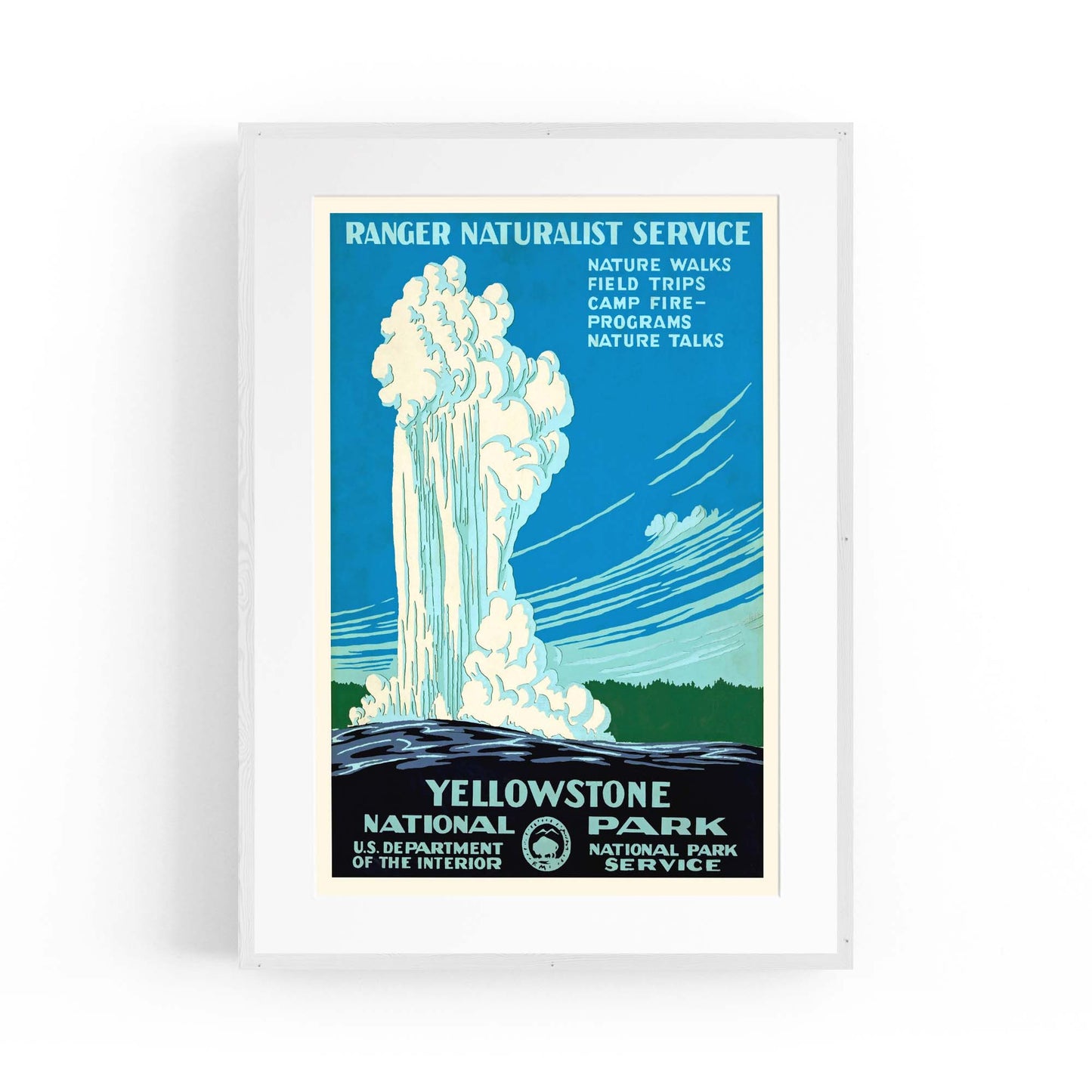 Yellowstone, USA Vintage Travel Advert Wall Art - The Affordable Art Company
