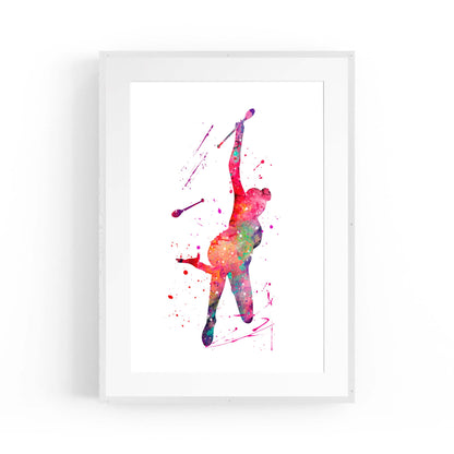 Gymnast Dance Girls Bedroom Gymnastics Wall Art #4 - The Affordable Art Company