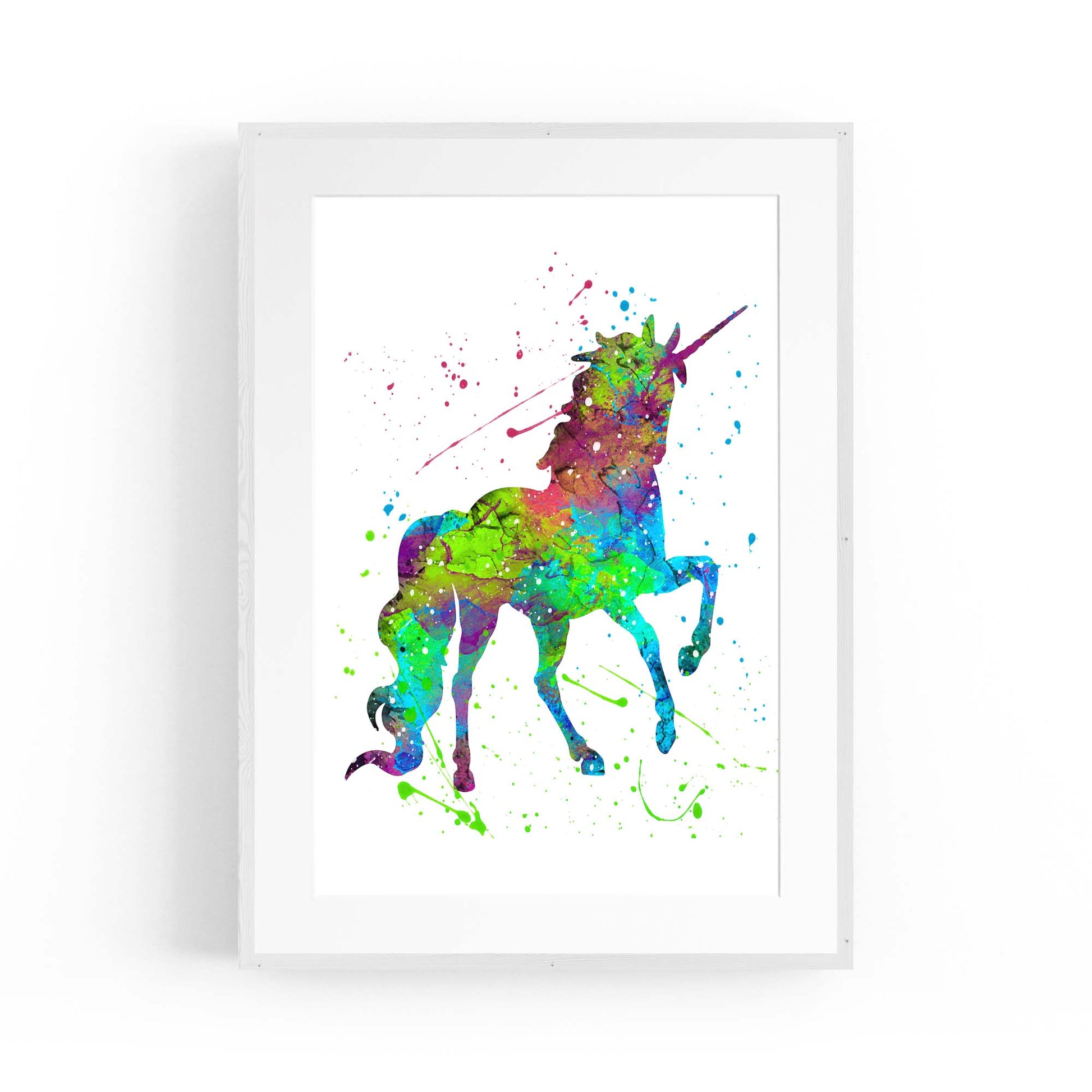 Unicorn Nursery Girls Bedroom Wall Art #2 - The Affordable Art Company