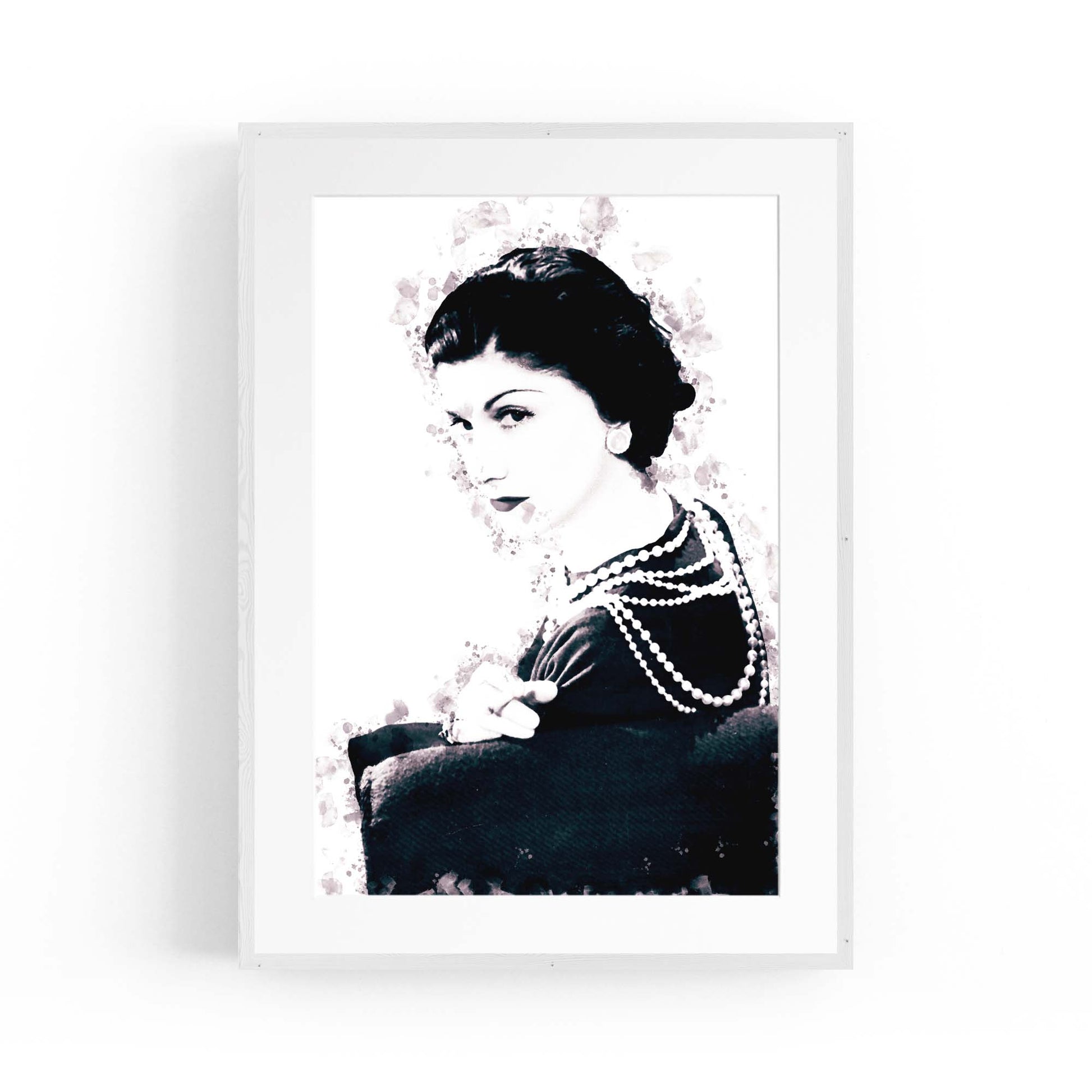 Coco Chanel Portrait Fashion Girls Bedroom Wall Art - The Affordable Art Company