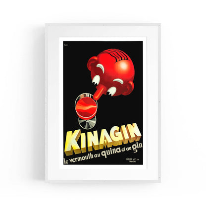 Kinagin Vermouth Vintage Drink Advert Wall Art - The Affordable Art Company