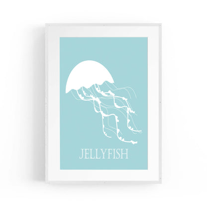 Jellyfish Cartoon Nursery Babys Bedroom Wall Art - The Affordable Art Company