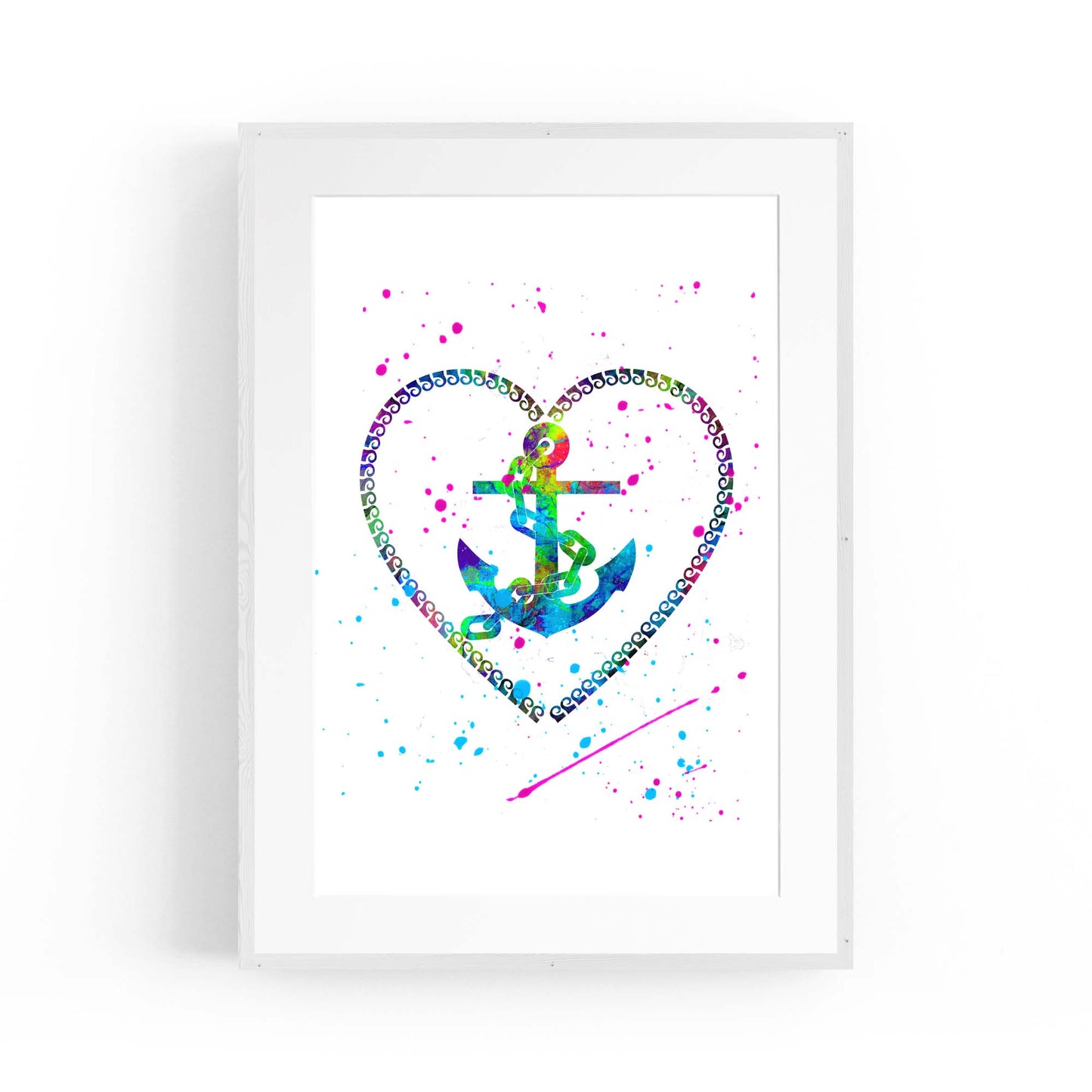 Anchor Painting Nautical Coastal Bathroom Wall Art #5 - The Affordable Art Company